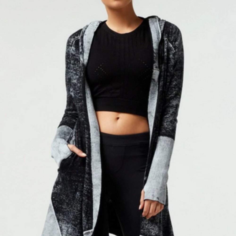 Blanc Noir Navy and White Cardigan